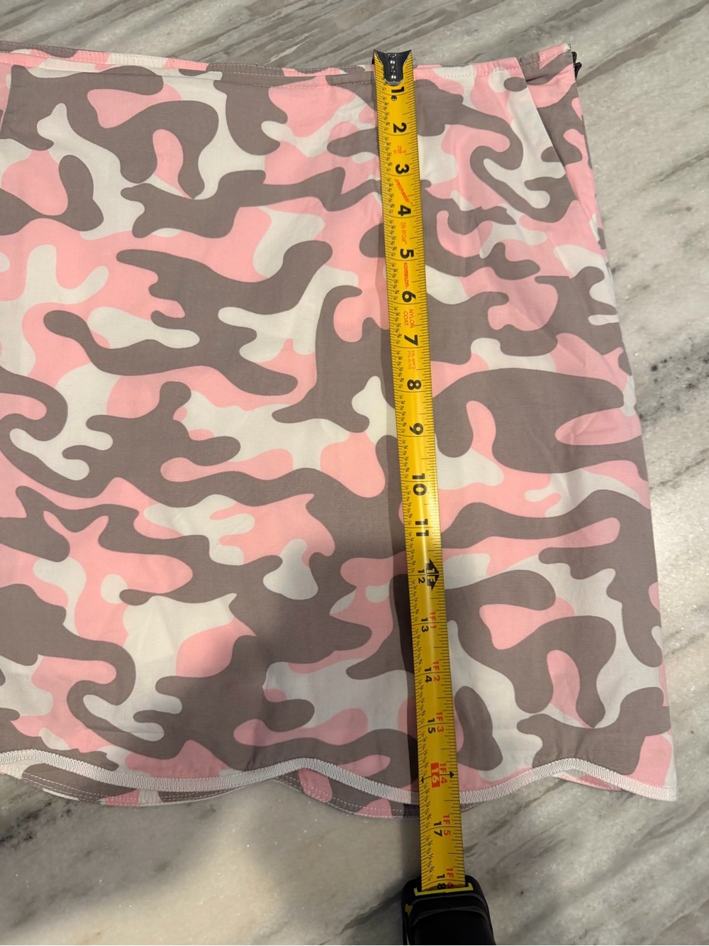 Pink & Brown Camo Scalloped Hem Skirt - Picture 9 of 10